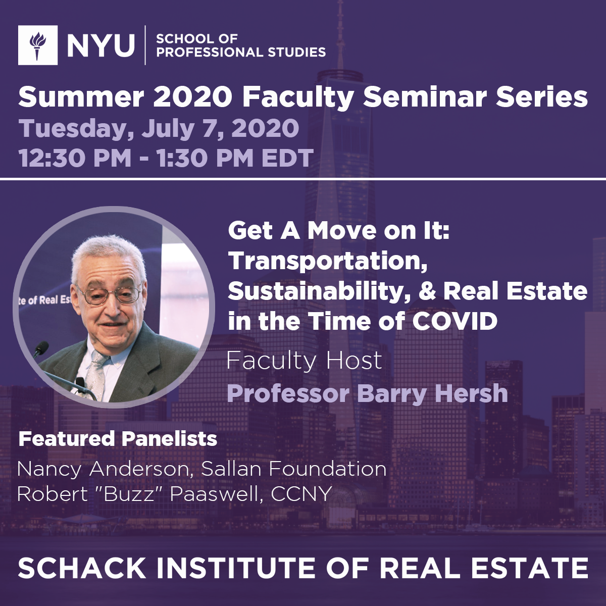  NYU SPS Schack special event