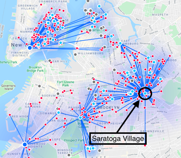 Map of the NYC Mesh Community Network